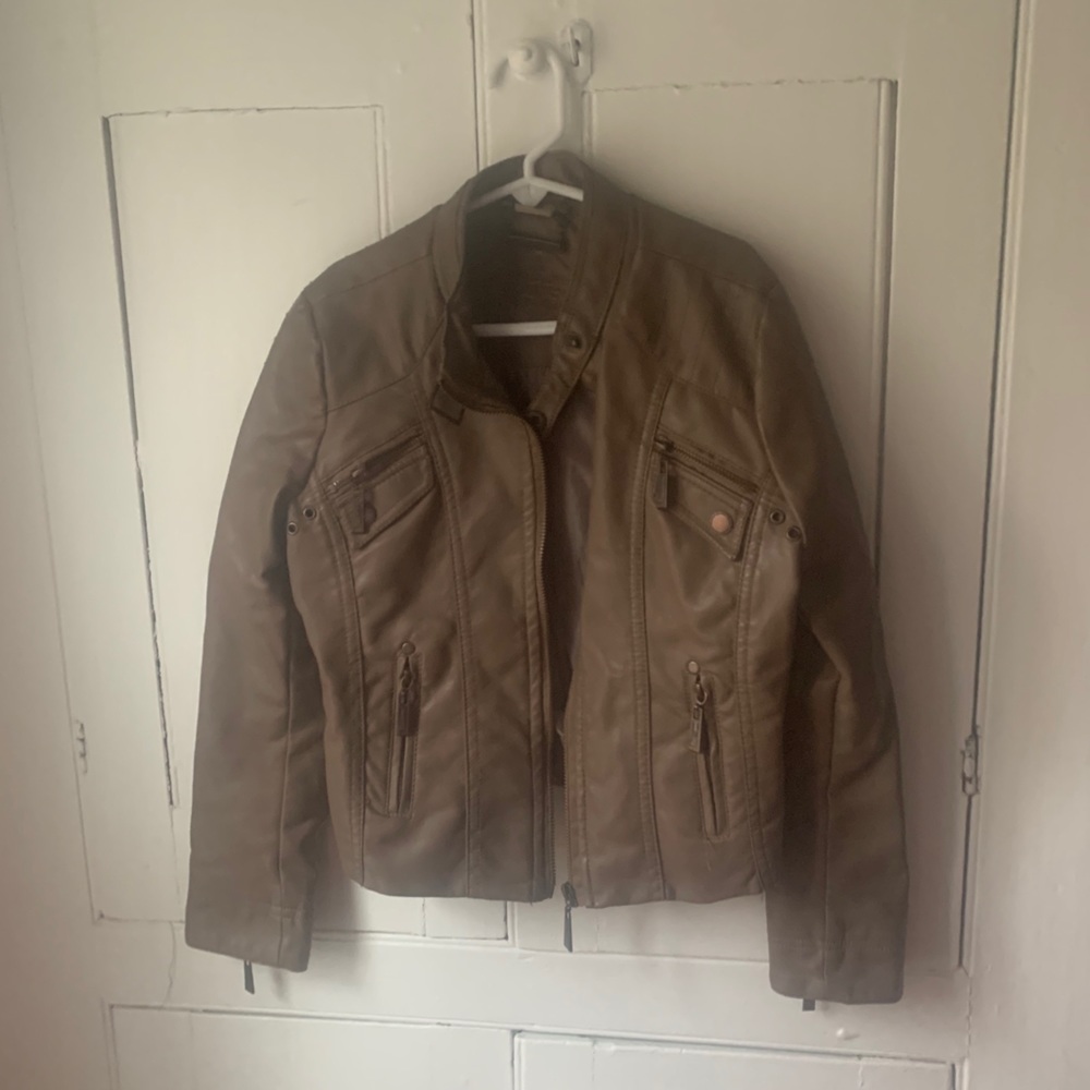 Girls Faux Leather Jacket